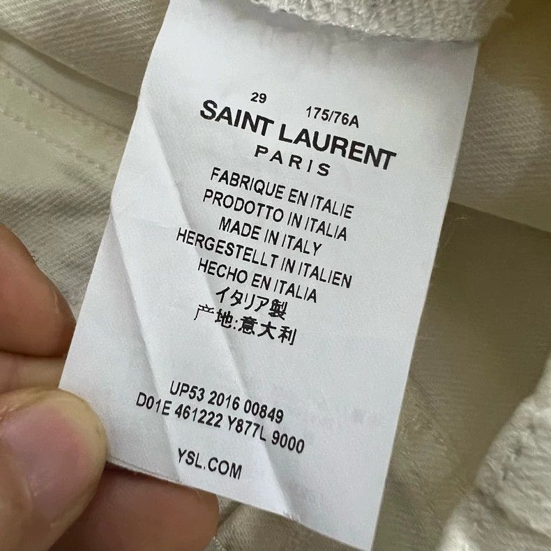 Saint Laurent Paris Saint Laurent White Denim Pants Size 29- DMC Size US 29 - 4 Thumbnail