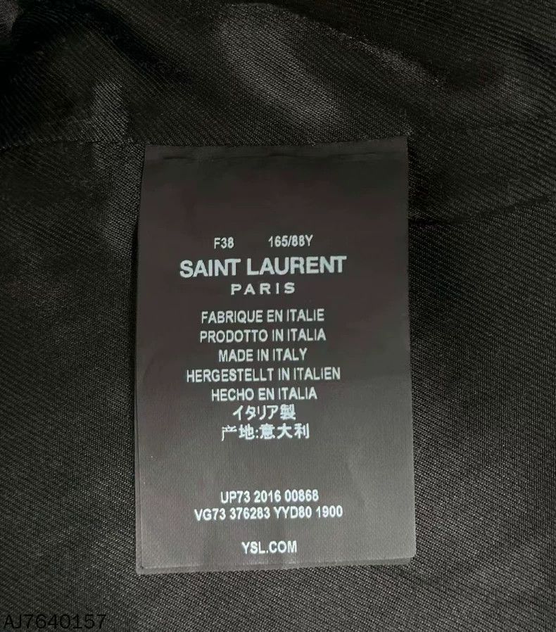 Saint Laurent Paris Saint Laurent Classic Black and White Baseball Jacket- DMC Size US S / EU 44-46 / 1 - 7 Thumbnail