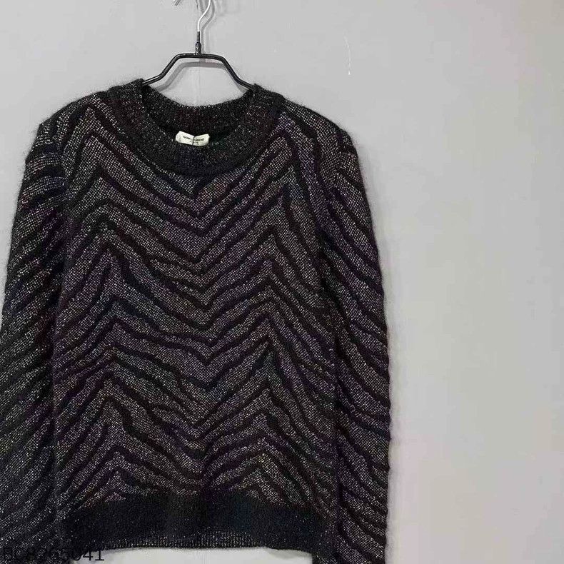 Saint Laurent Paris Tiger Stripe Gold Thread Sweater- DMC Size US M / EU 48-50 / 2 - 2 Thumbnail