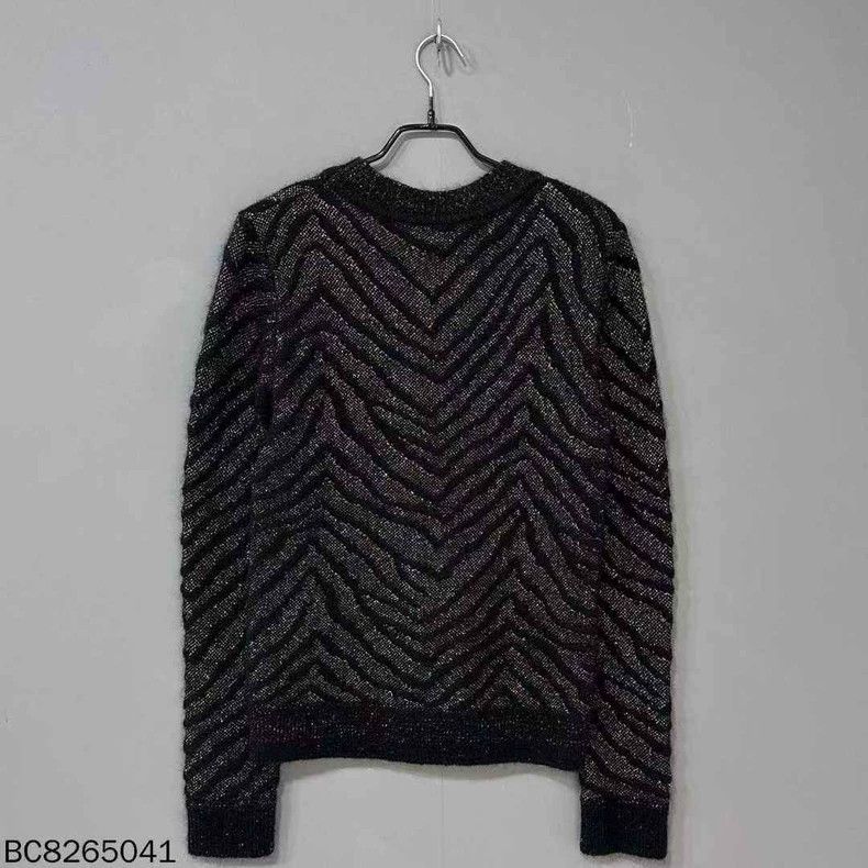 Saint Laurent Paris Tiger Stripe Gold Thread Sweater- DMC Size US M / EU 48-50 / 2 - 3 Thumbnail