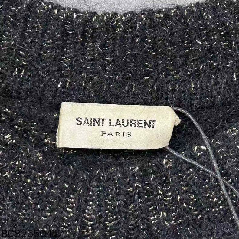 Saint Laurent Paris Tiger Stripe Gold Thread Sweater- DMC Size US M / EU 48-50 / 2 - 5 Thumbnail