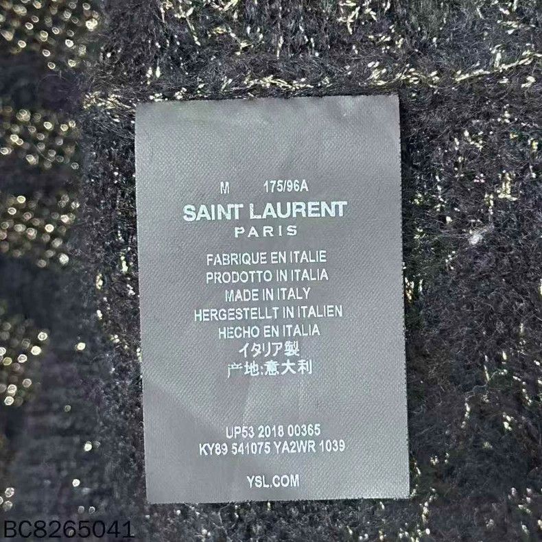Saint Laurent Paris Tiger Stripe Gold Thread Sweater- DMC Size US M / EU 48-50 / 2 - 4 Thumbnail