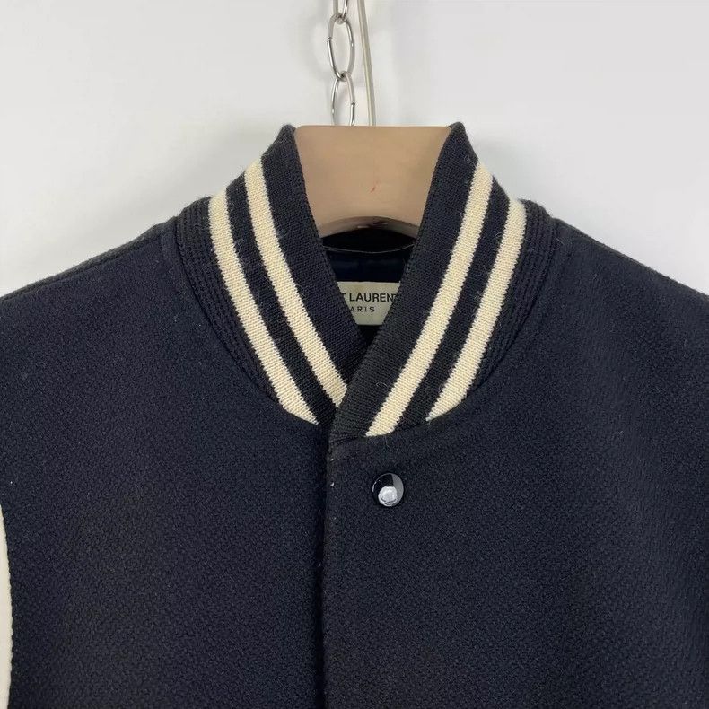 Saint Laurent Paris Saint Laurent Black and White Baseball Jacket- DMC Size US L / EU 52-54 / 3 - 4 Thumbnail