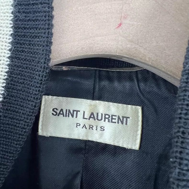 Saint Laurent Paris Saint Laurent Black and White Baseball Jacket- DMC Size US L / EU 52-54 / 3 - 5 Thumbnail