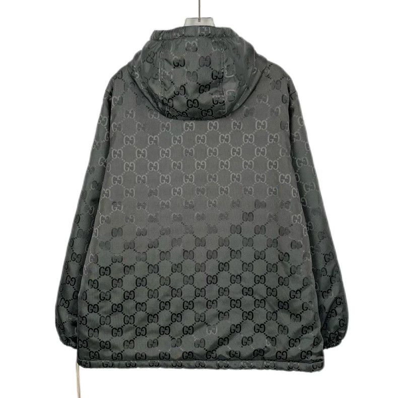 Gucci Gucci Black Logo Print Hooded Jacket-dmc Size US XXL / EU 58 / 5 - 2 Thumbnail