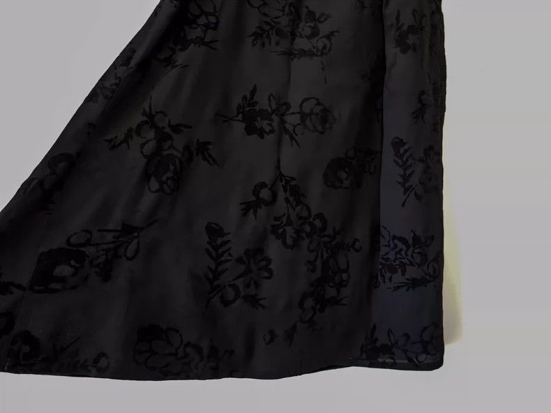 Yohji Yamamoto Floral Velvet Dress by Yohji Yamamoto-dmc Size XS / US 0-2 / IT 36-38 - 4 Thumbnail