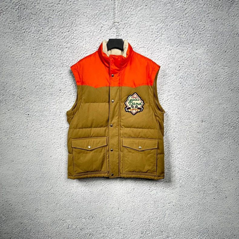 Gucci Gucci Orange Color Block Down Jacket-dmc Size US M / EU 48-50 / 2 - 3 Thumbnail
