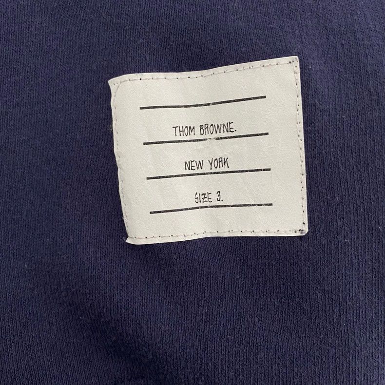 Thom Browne Thom Browne Navy Sweatpants with Stripes - dmc Size US 26 / EU 42 - 2 Thumbnail