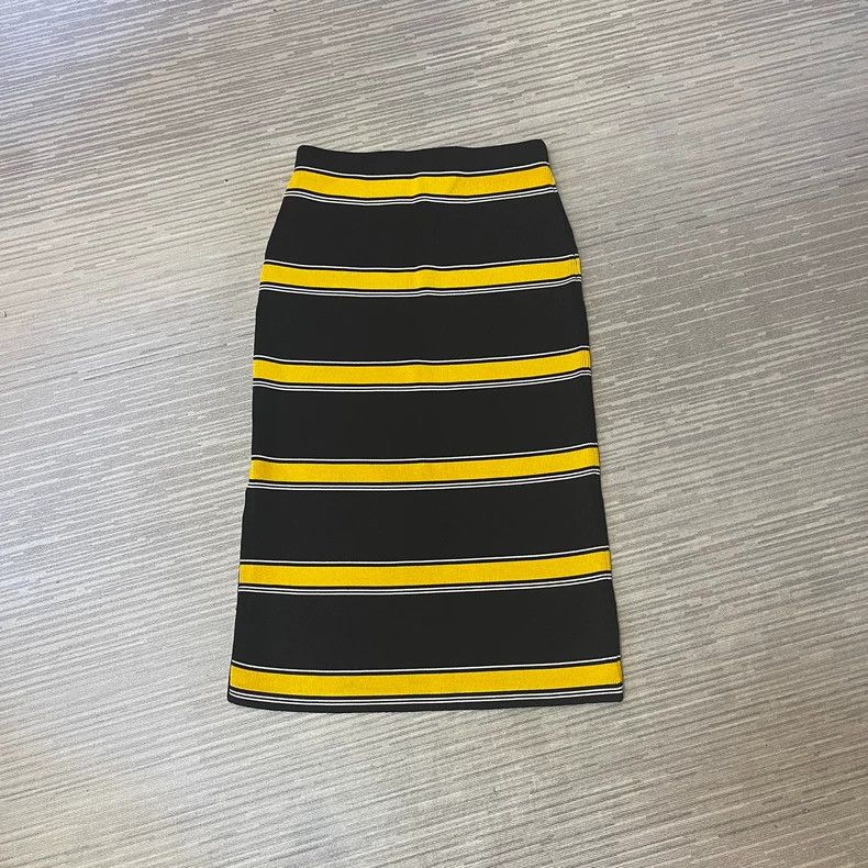 Louis Vuitton Black and Yellow Striped Skirt - dmc Size 26" / US 2 / IT 38 - 6 Thumbnail