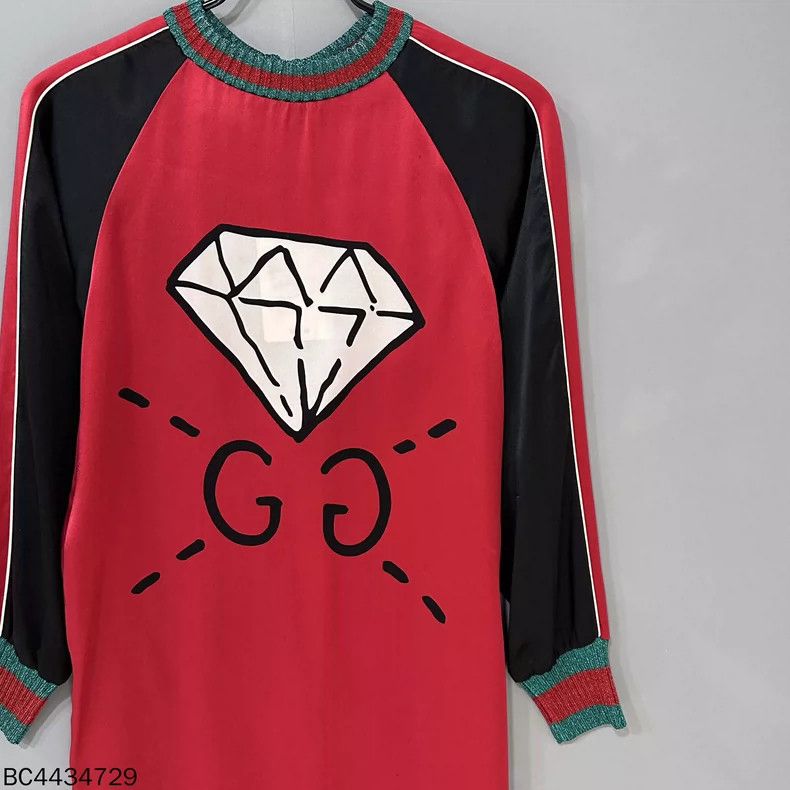 Gucci Classic Logo Red Green Stripe Dress GUCCI - dmc Size US 26 / EU 42 - 3 Thumbnail