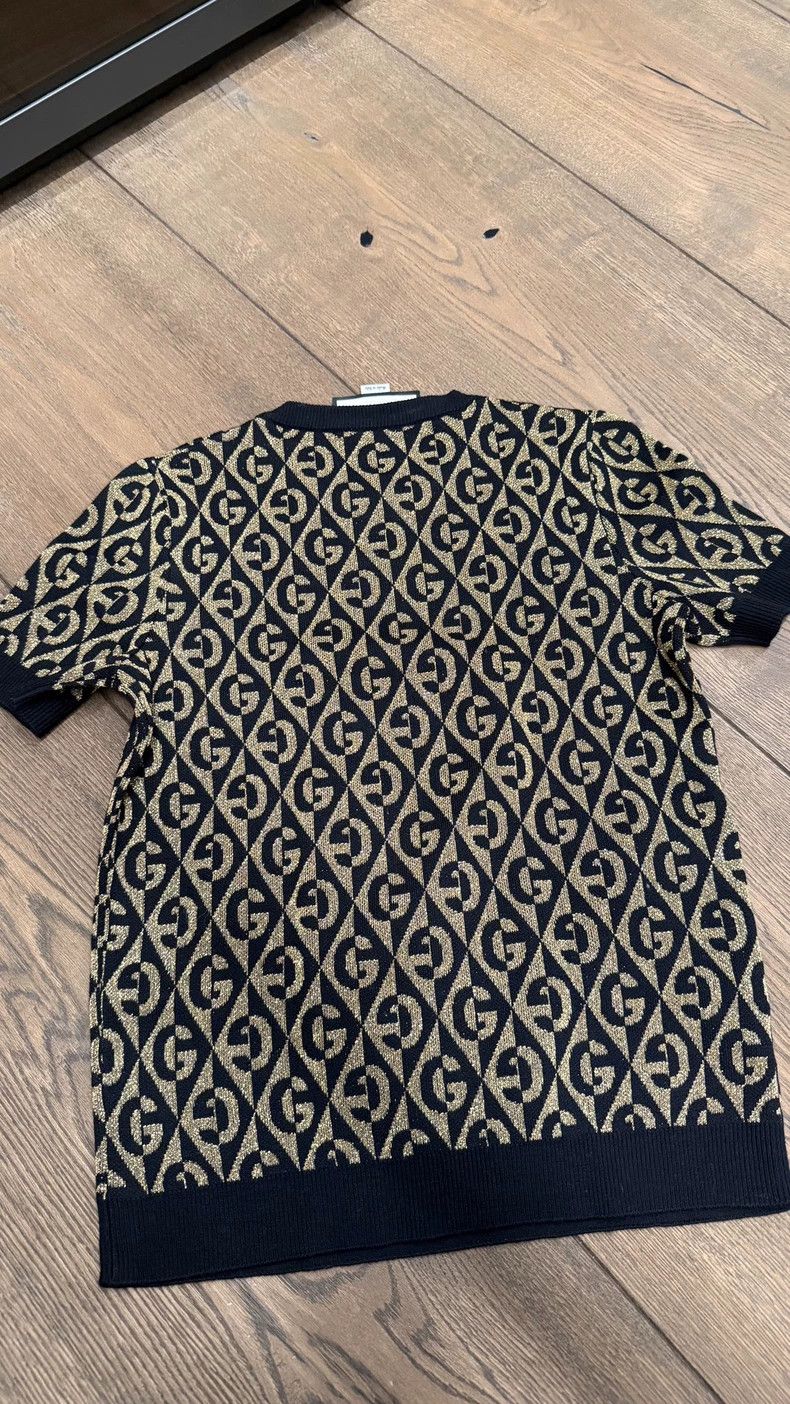 Gucci Gucci Short Sleeve Patterned Knitted Top - dmc Size US M / EU 48-50 / 2 - 4 Thumbnail