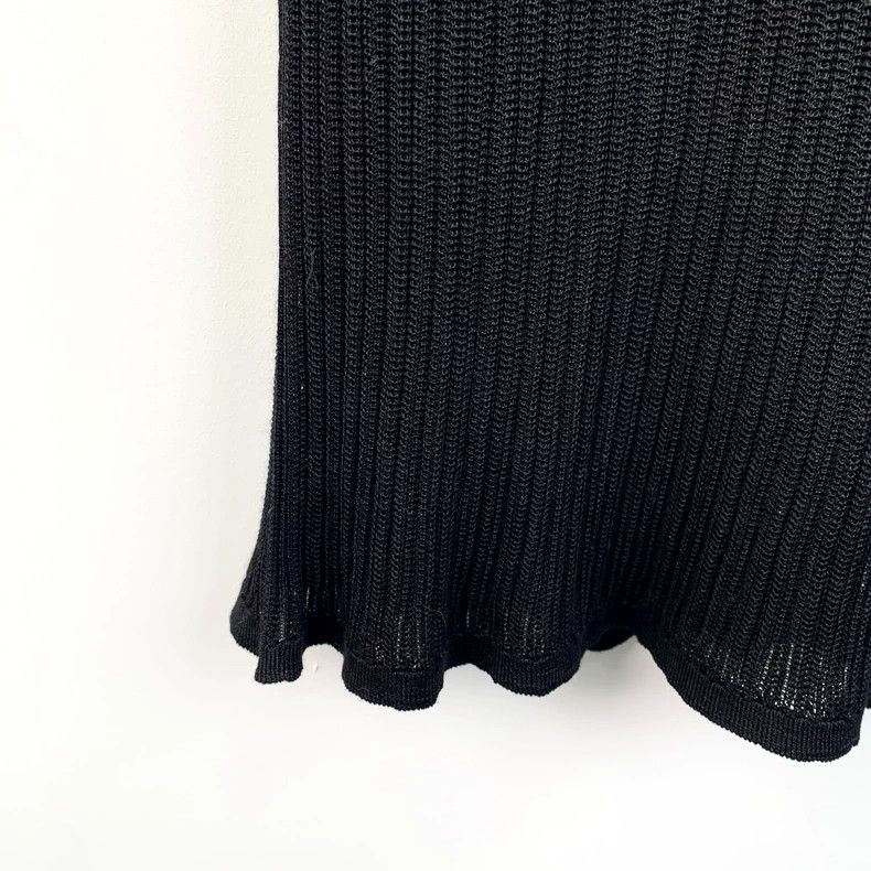 Chanel Chanel Black Logo Sleeveless Knit Dress Size S - dmc Size 36" / US 14 / IT 50 - 4 Thumbnail