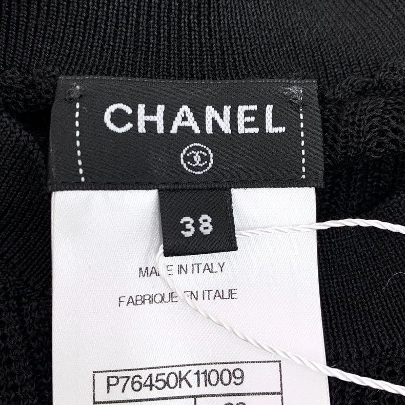 Chanel Chanel Black Logo Sleeveless Knit Dress Size S - dmc Size 36" / US 14 / IT 50 - 5 Thumbnail