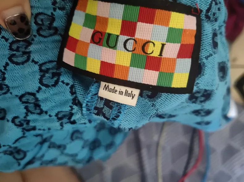 Gucci Gucci Blue Printed Shorts Size 50 - dmc Size US 31 - 2 Thumbnail