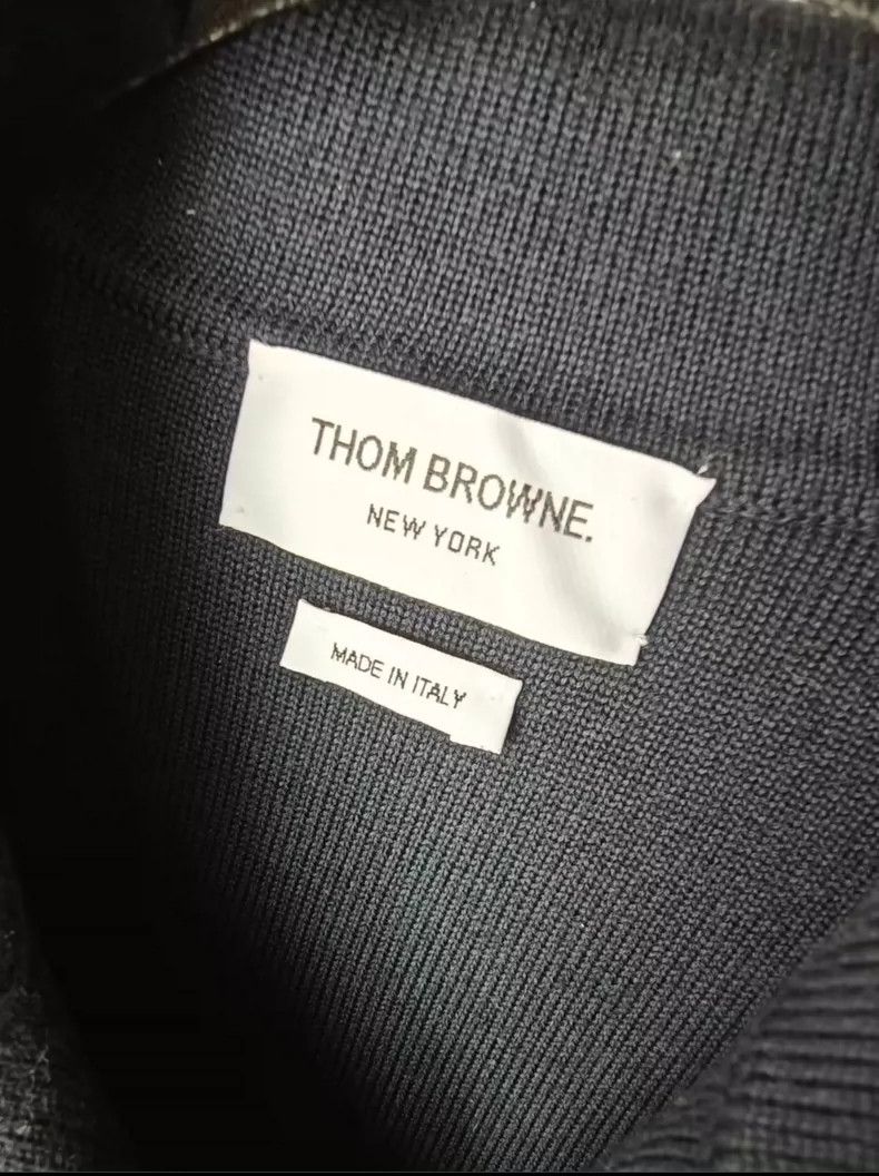 Thom Browne Thom Browne Navy Button-Up Jacket with Stripes - dmc Size US M / EU 48-50 / 2 - 3 Thumbnail
