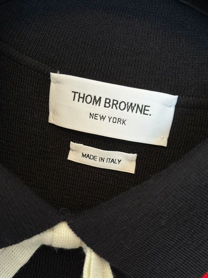 Thom Browne Wool Dress with Red Trim - dmc