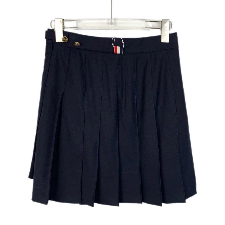 Thom Browne Thom Browne Pleated Wool Skirt in Dark Blue - dmc Size 38" / US 16 / IT 52 - 2 Thumbnail