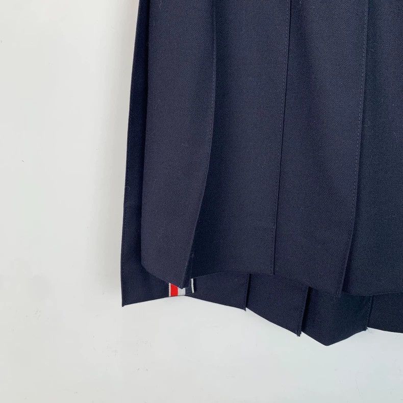 Thom Browne Thom Browne Pleated Wool Skirt in Dark Blue - dmc Size 38" / US 16 / IT 52 - 4 Thumbnail