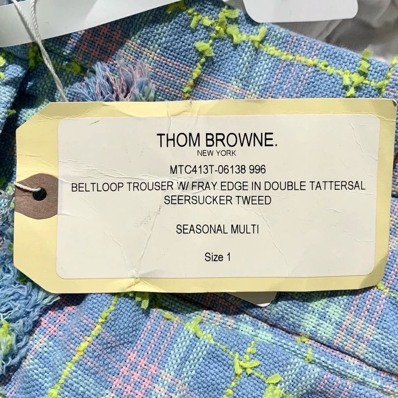 Thom Browne Thom Browne Plaid Design Casual Pants Blue - dmc Size US 26 / EU 42 - 5 Thumbnail