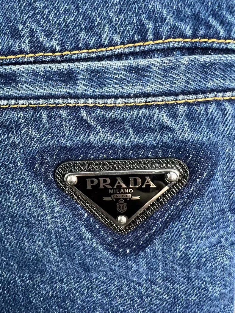 Prada PRADA Triangle Label Denim Shorts Size 48 - dmc Size US 31 - 3 Thumbnail