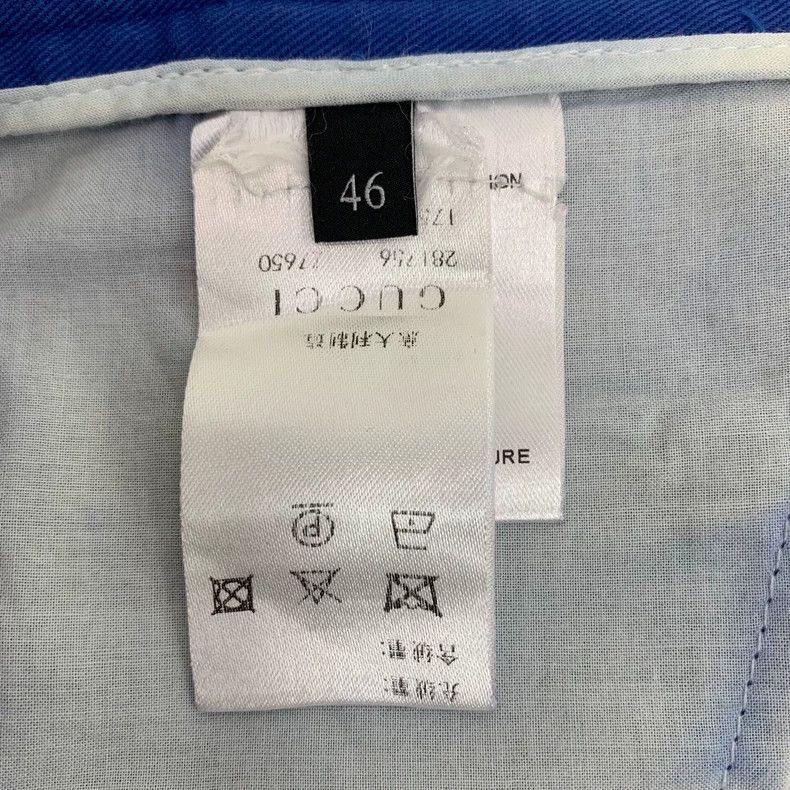Gucci Gucci Blue Cotton Casual Trousers Size 46 - dmc Size US 31 - 7 Thumbnail