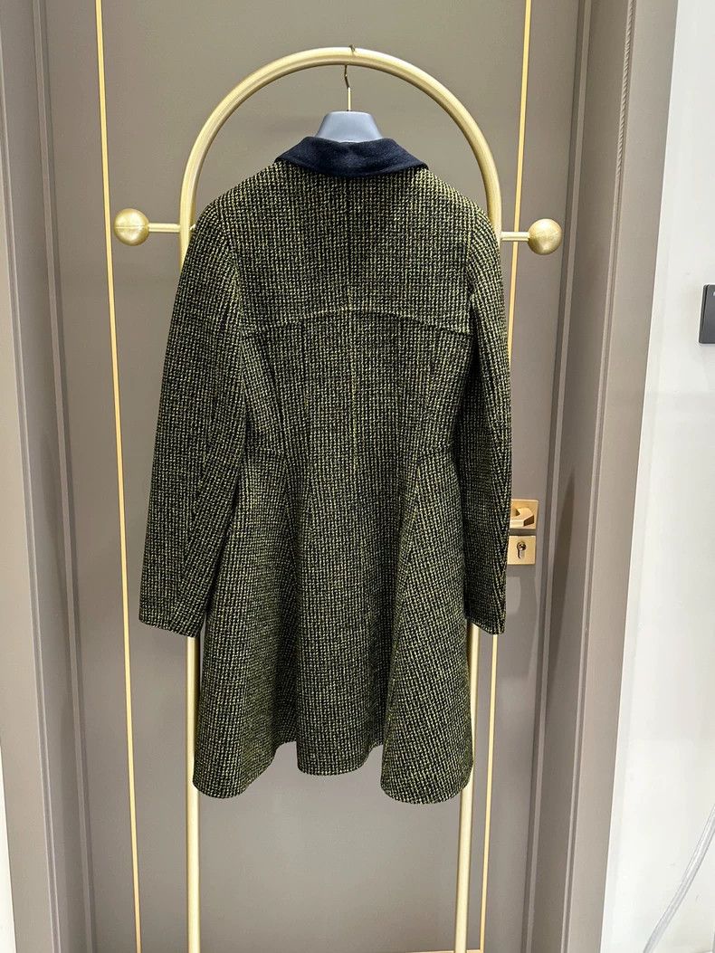 Dior Dior Wool Coat with Navy Collar - dmc Size US M / EU 48-50 / 2 - 2 Thumbnail