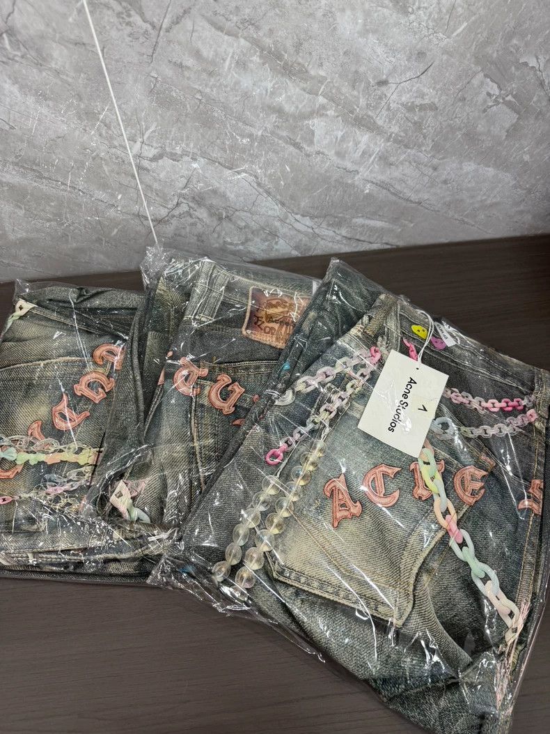 Acne Studios Acne Studios Pink Candy Jeans with Chain Print - dmc Size US 31 - 7 Thumbnail