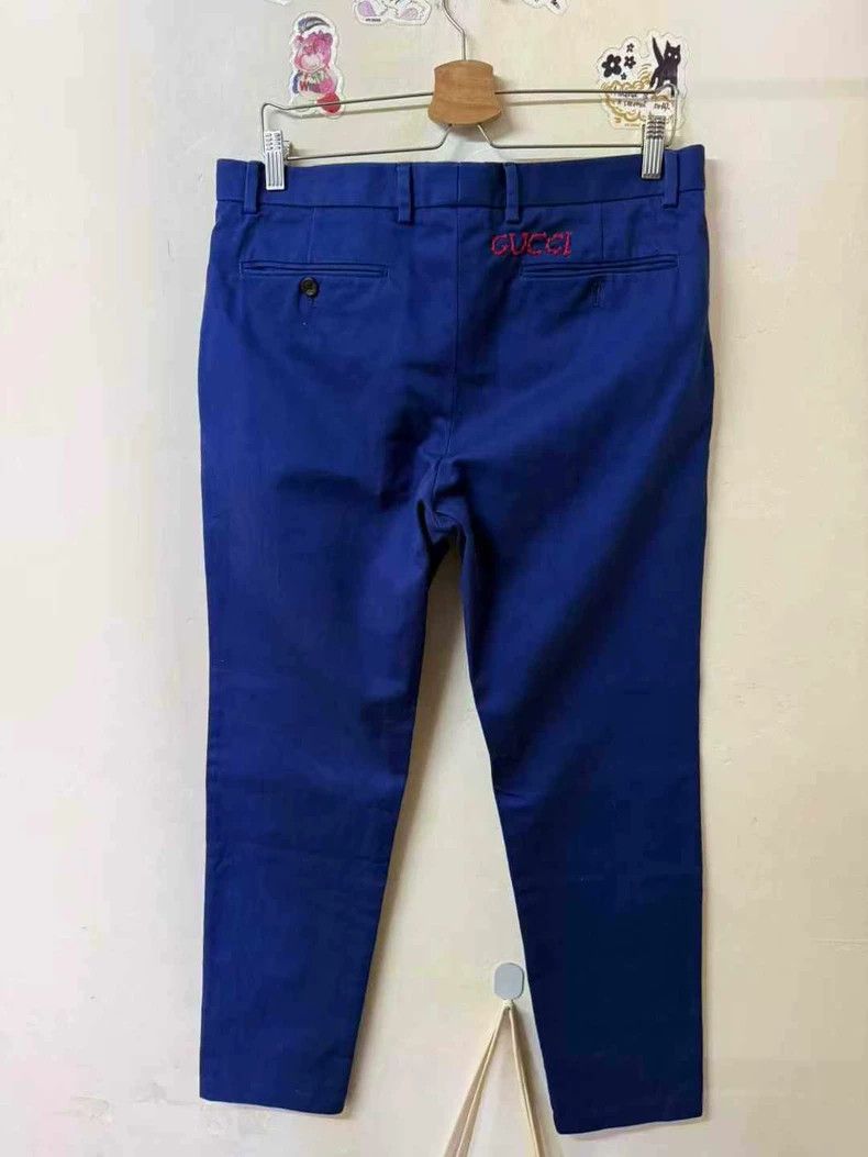 Gucci Gucci Red Logo Blue Pants Size 48 - dmc Size US 31 - 2 Thumbnail