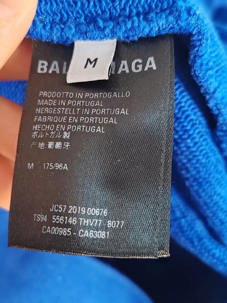 Balenciaga Balenciaga Small Logo Blue Hooded Zip Jacket - dmc Size US M / EU 48-50 / 2 - 3 Thumbnail
