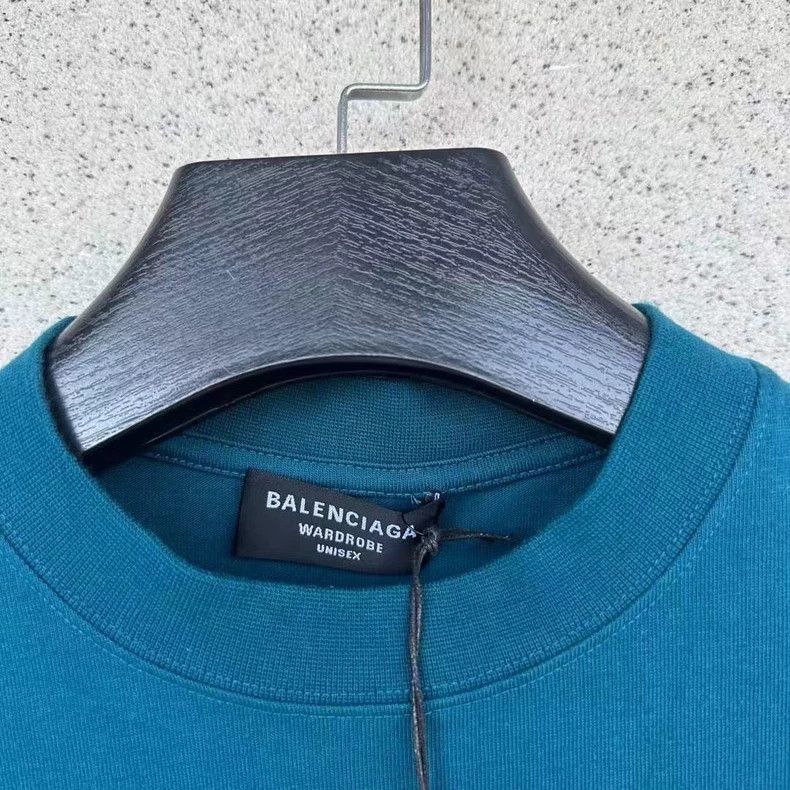 Balenciaga Balenciaga Green Logo Embroidered Short Sleeve Shirt - dmc Size US M / EU 48-50 / 2 - 2 Thumbnail