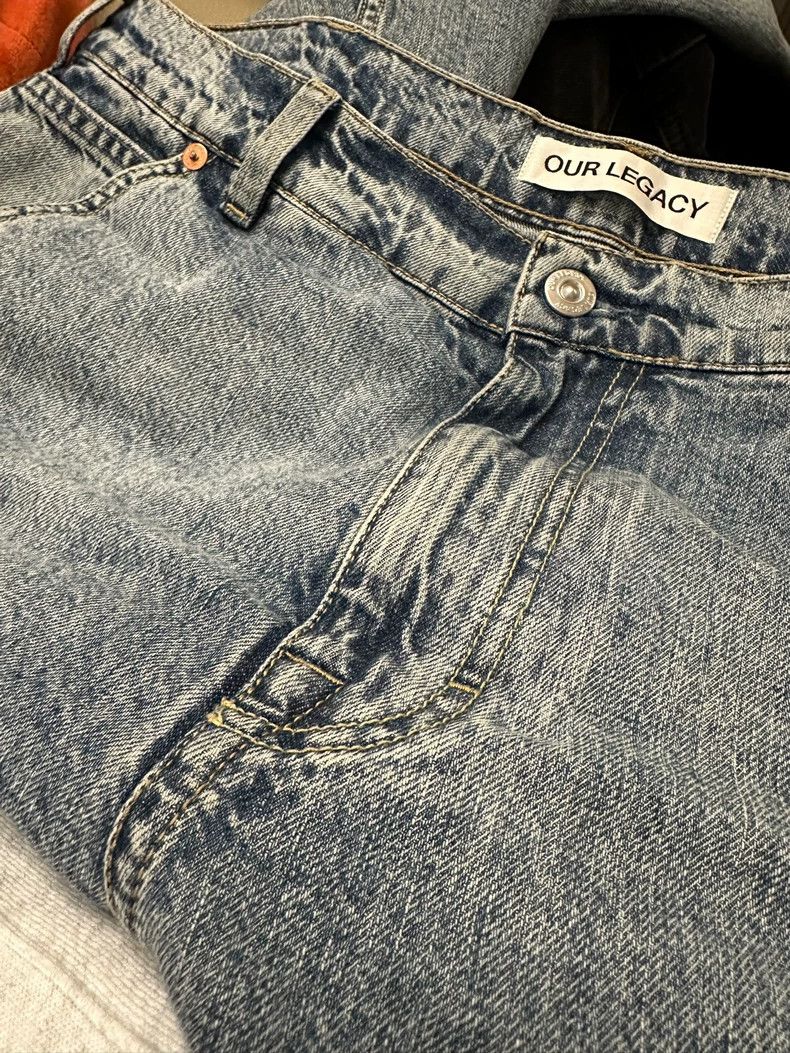 Our Legacy Our Legacy Blue Straight-Leg Pants - dmc Size US 31 - 3 Thumbnail