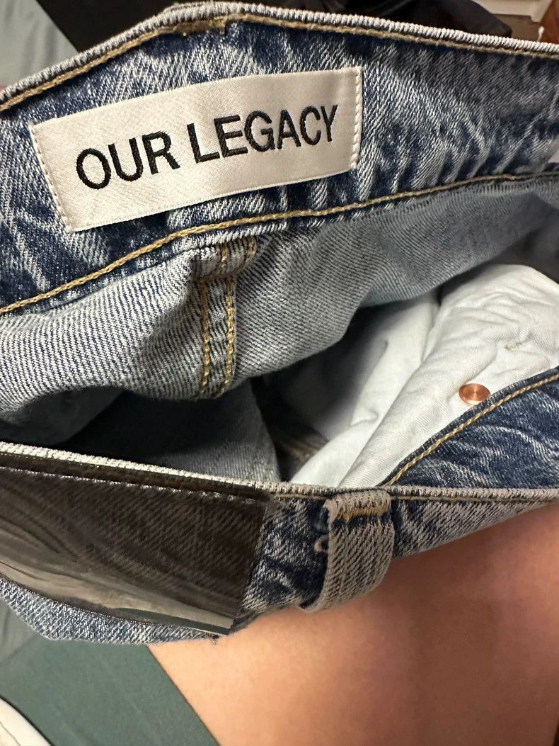 Our Legacy Our Legacy Blue Straight-Leg Pants - dmc Size US 31 - 2 Thumbnail