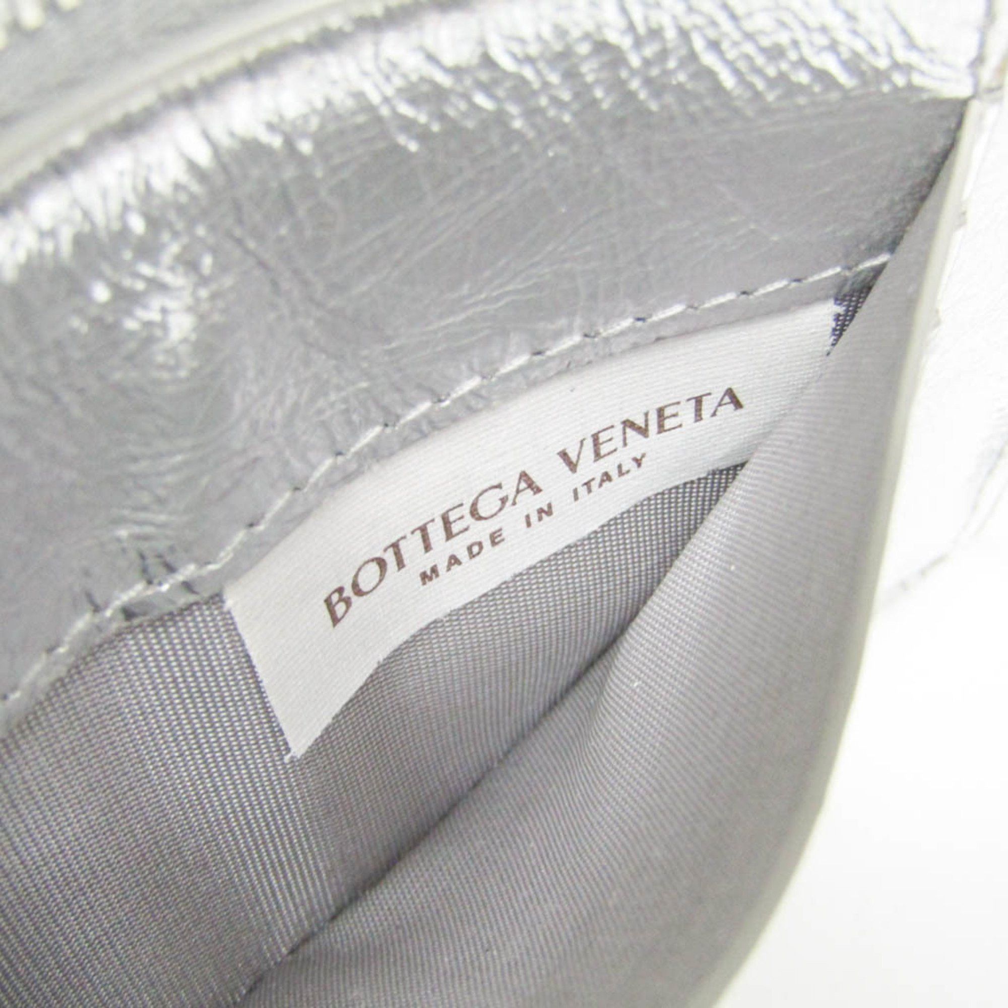 Bottega Veneta Bottega Veneta Intrecciato L-shaped Wallet Men,Women Leather Coin Purse/coin Case Silver Size ONE SIZE - 14 Thumbnail