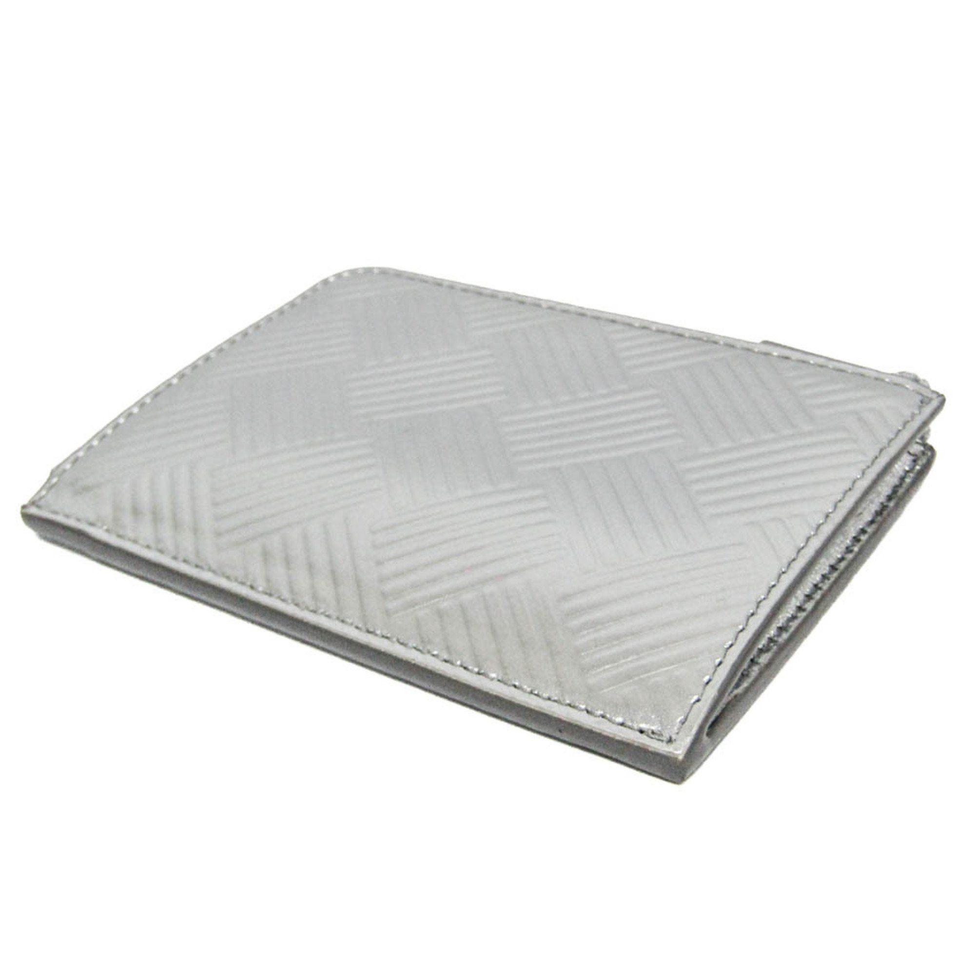 Bottega Veneta Bottega Veneta Intrecciato L-shaped Wallet Men,Women Leather Coin Purse/coin Case Silver Size ONE SIZE - 3 Thumbnail