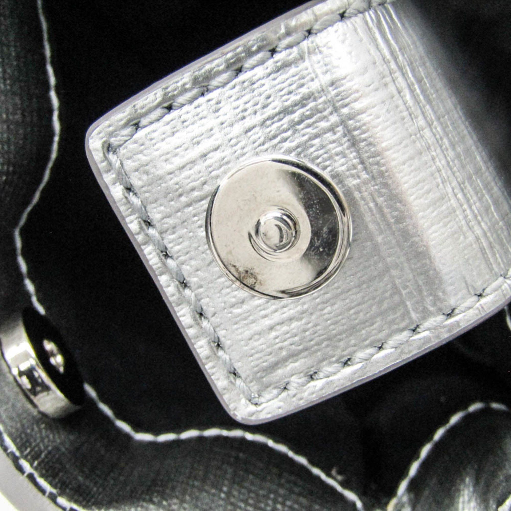 Balenciaga Balenciaga Shopping Phone Holder Shoulder Mini Bag 593826 Women,Men Leather Shoulder Bag Silver Size ONE SIZE - 10 Thumbnail