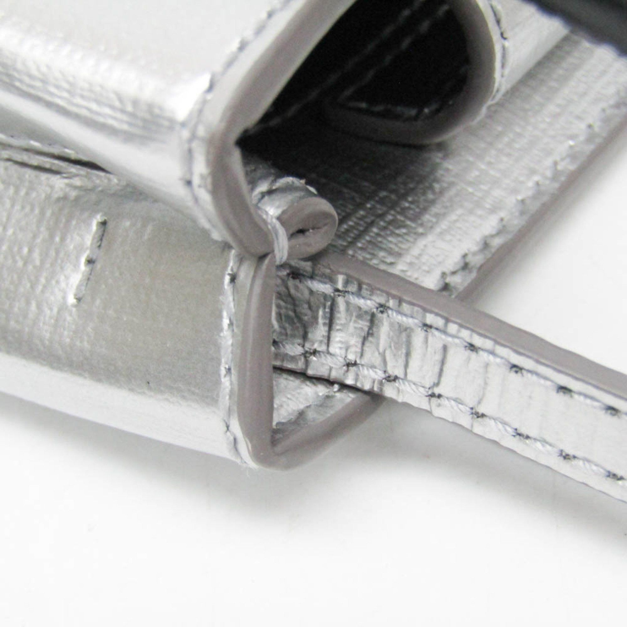 Balenciaga Balenciaga Shopping Phone Holder Shoulder Mini Bag 593826 Women,Men Leather Shoulder Bag Silver Size ONE SIZE - 9 Thumbnail