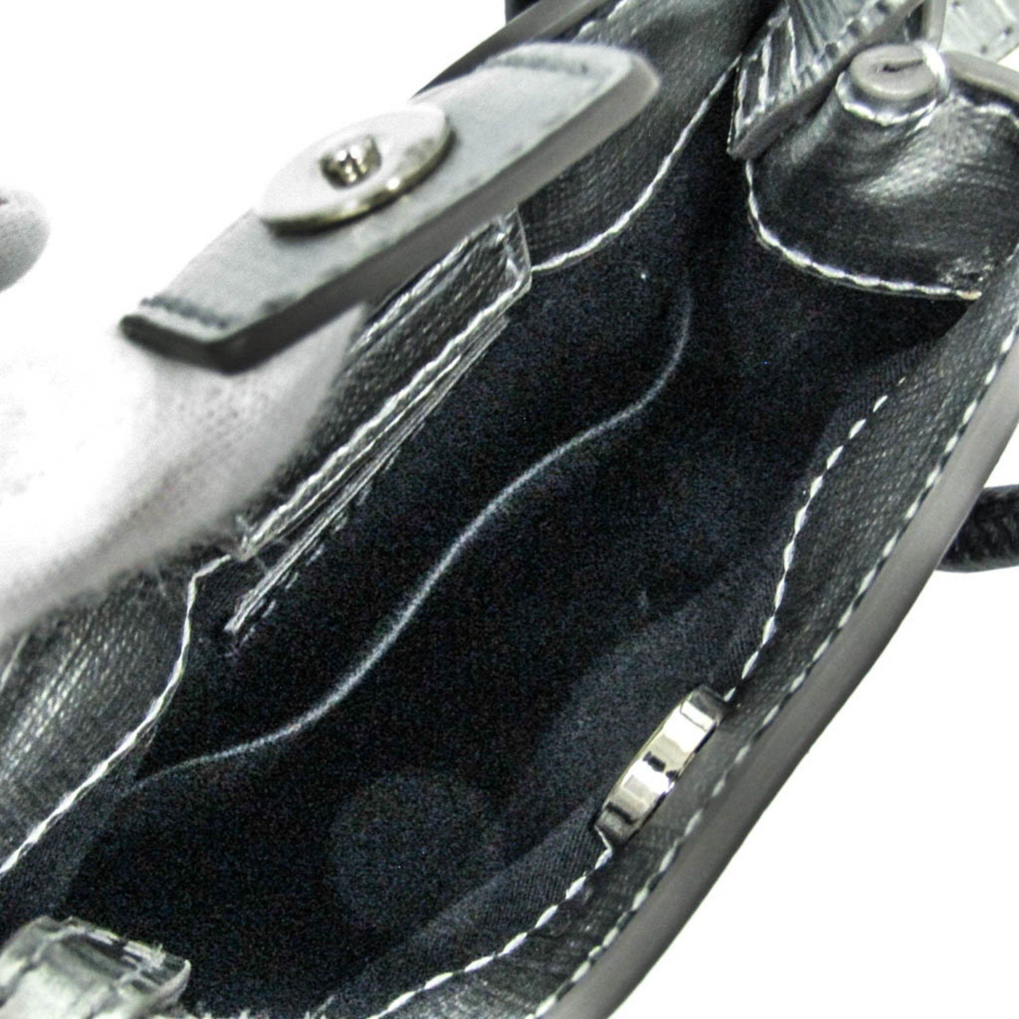 Balenciaga Balenciaga Shopping Phone Holder Shoulder Mini Bag 593826 Women,Men Leather Shoulder Bag Silver Size ONE SIZE - 4 Thumbnail
