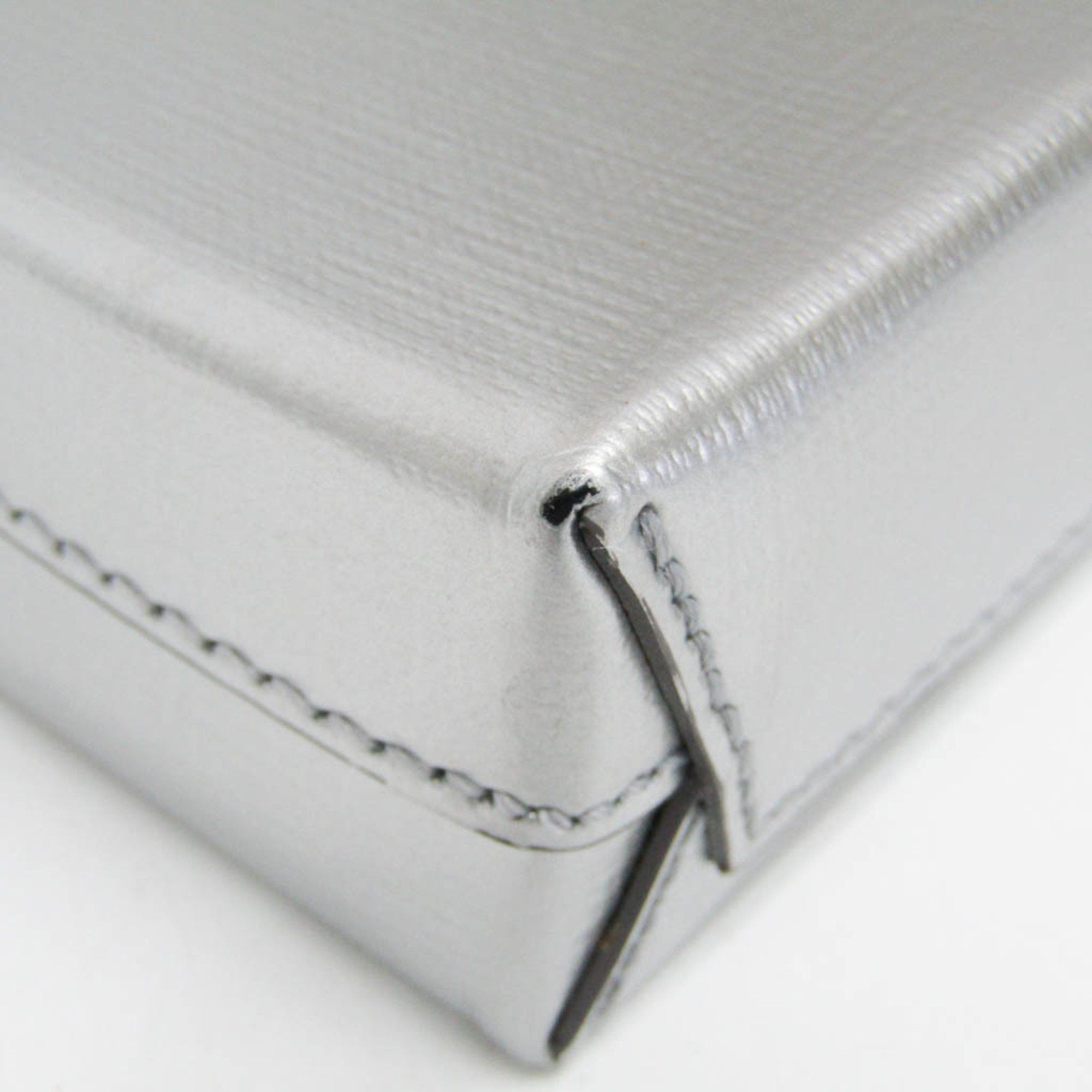 Balenciaga Balenciaga Shopping Phone Holder Shoulder Mini Bag 593826 Women,Men Leather Shoulder Bag Silver Size ONE SIZE - 5 Thumbnail