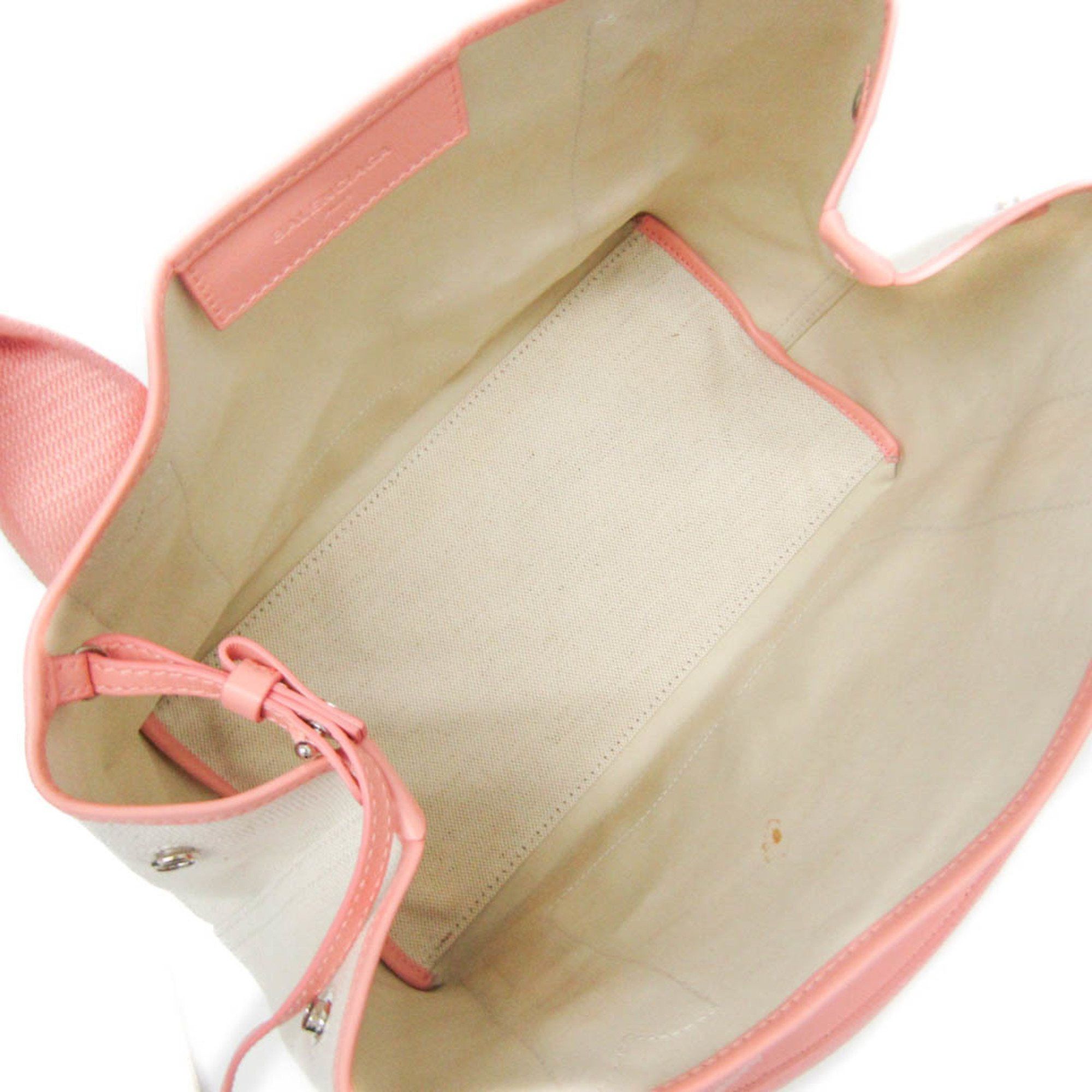 Balenciaga Balenciaga Navy Cabas S 339933 Women's Canvas,Leather Handbag Light Pink,Off-white Size ONE SIZE - 4 Thumbnail