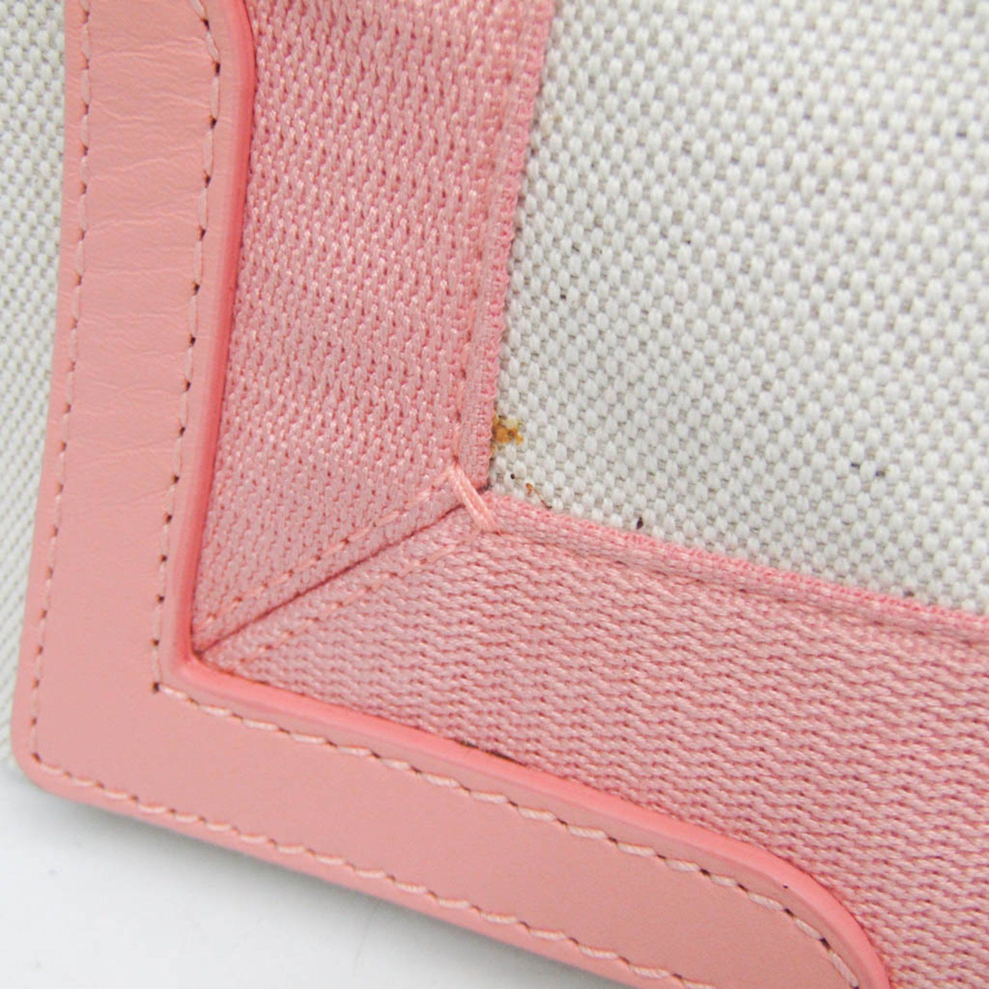 Balenciaga Balenciaga Navy Cabas S 339933 Women's Canvas,Leather Handbag Light Pink,Off-white Size ONE SIZE - 9 Thumbnail