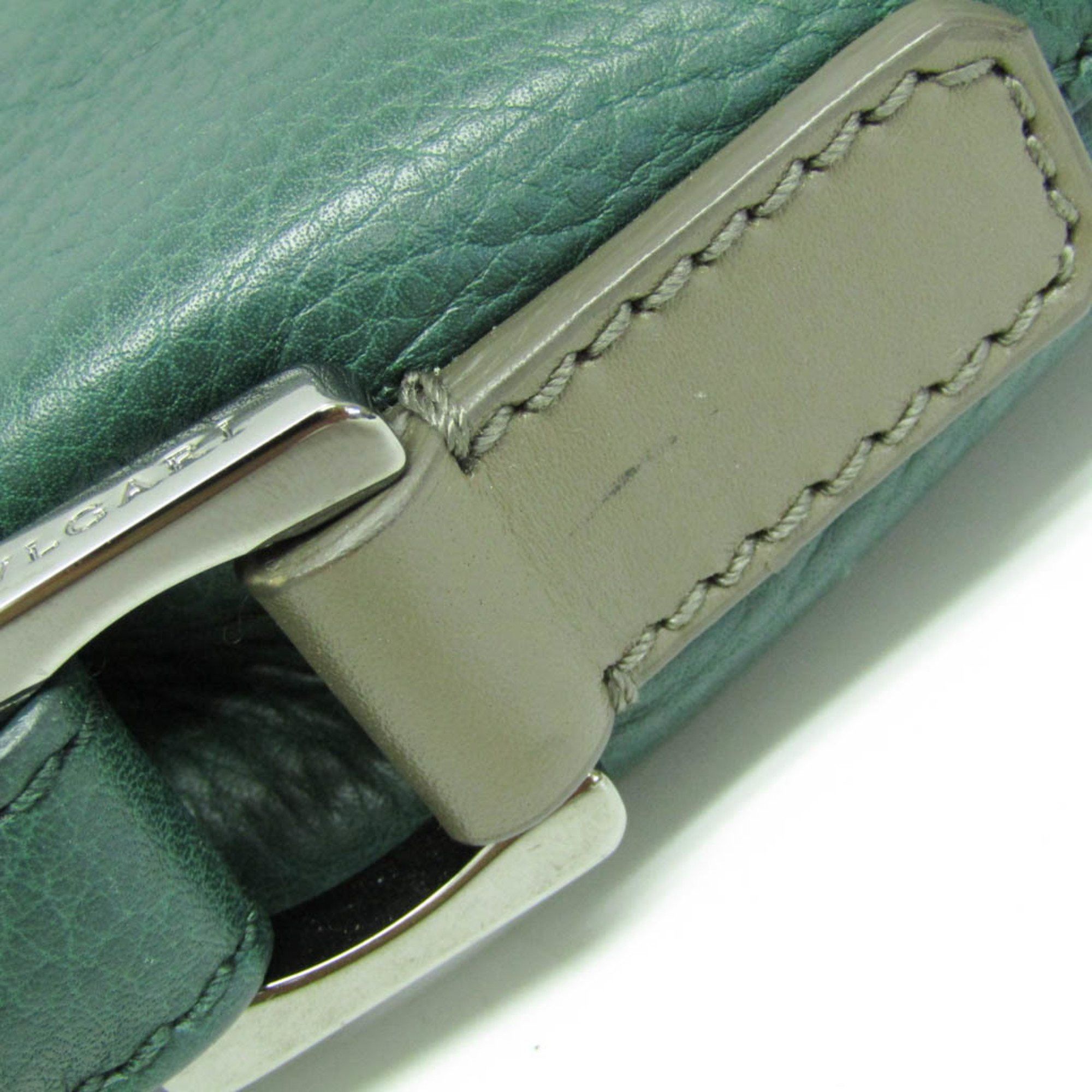Bvlgari Bvlgari Octo Crossbody Bag Men,Women Leather Shoulder Bag Green Size ONE SIZE - 10 Thumbnail