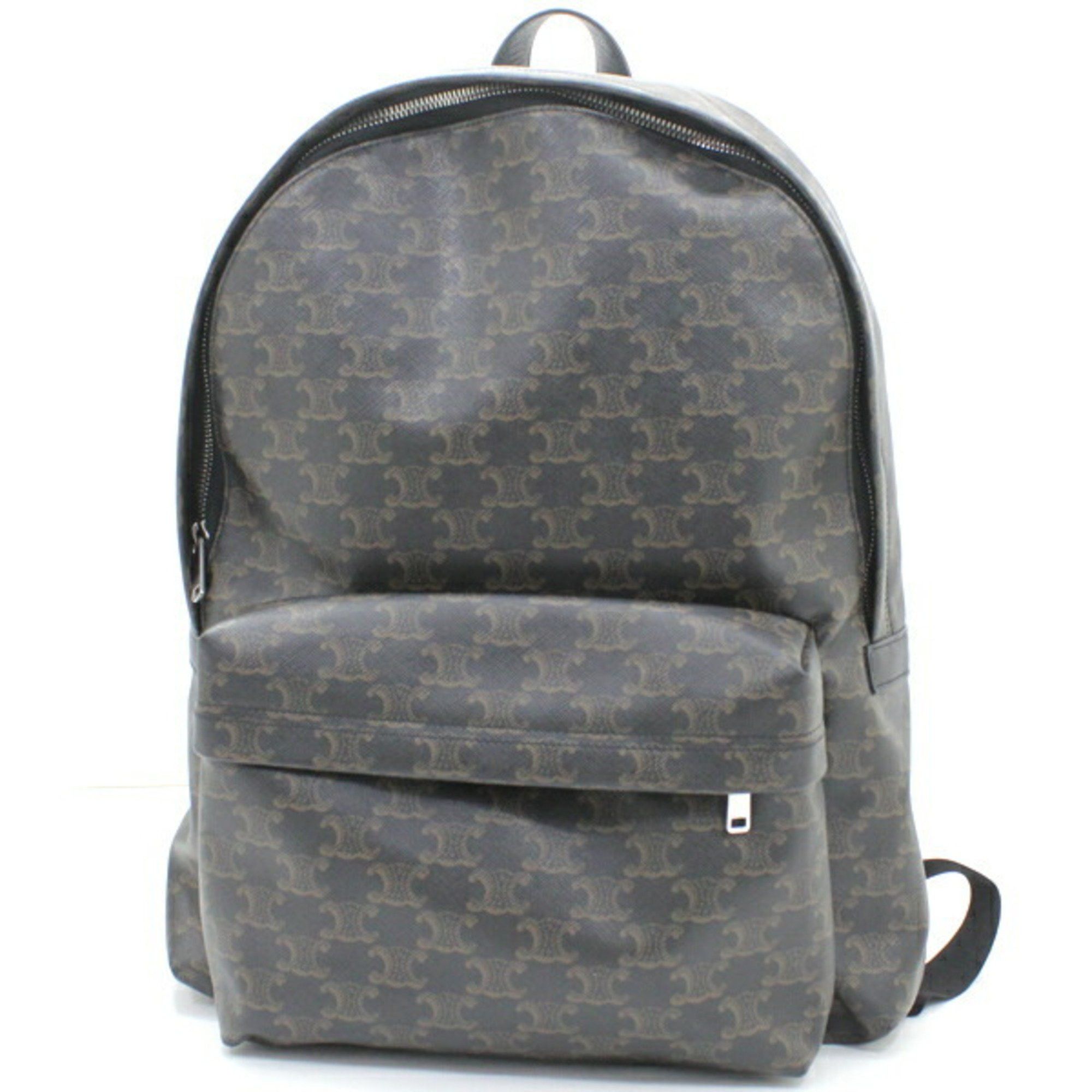 Celine CELINE Backpack Triomphe Canvas Black Brown Rucksack Men's 188382BOV T5686 Size ONE SIZE - 2 Thumbnail