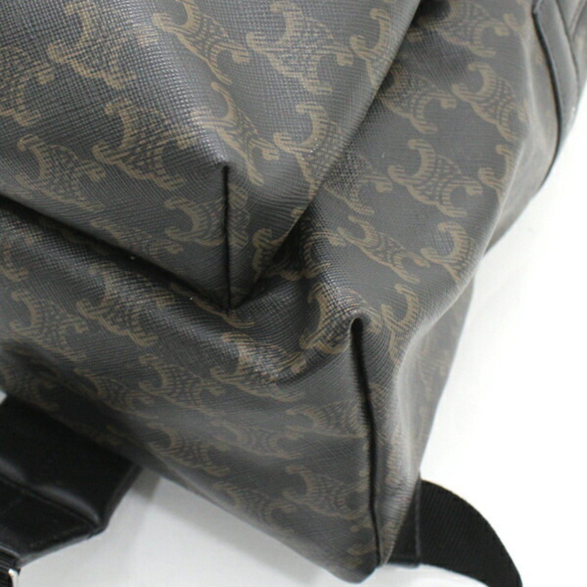 Celine CELINE Backpack Triomphe Canvas Black Brown Rucksack Men's 188382BOV T5686 Size ONE SIZE - 13 Thumbnail