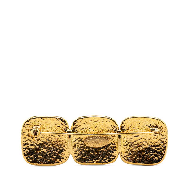 Chanel Chanel Chanel Triple Coco Mark Vintage Brooch 94P Metal Brooch Size ONE SIZE - 2 Thumbnail