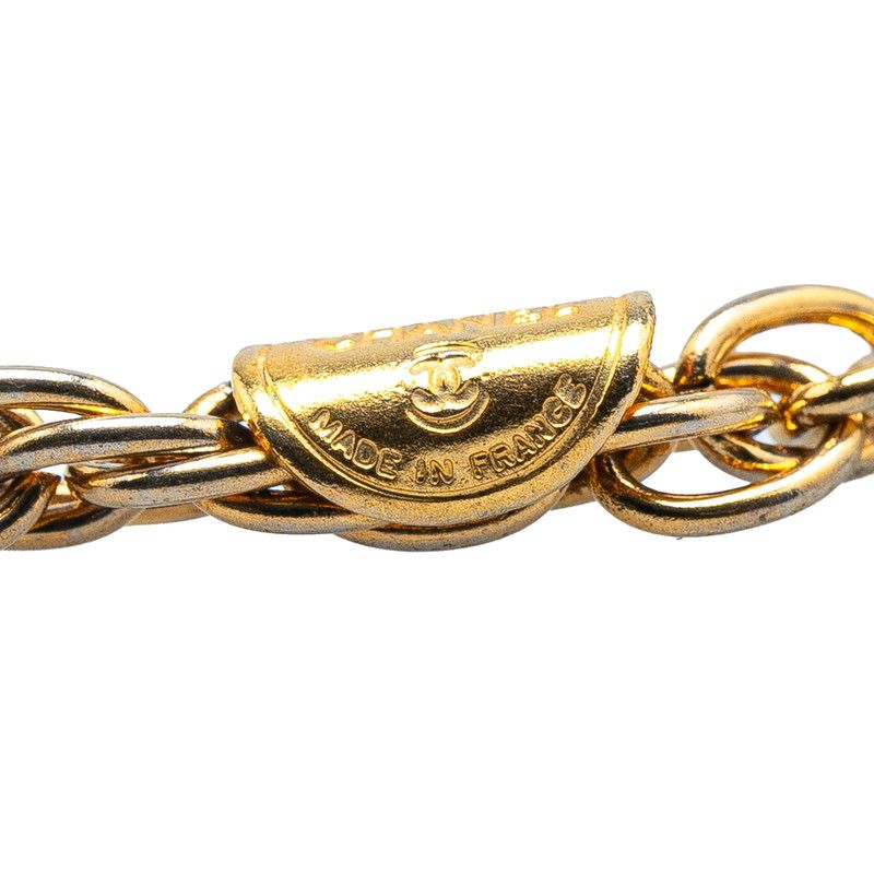 Chanel Chanel Chanel Coco Mark Rhinestone Necklace Metal Necklace Size ONE SIZE - 3 Thumbnail