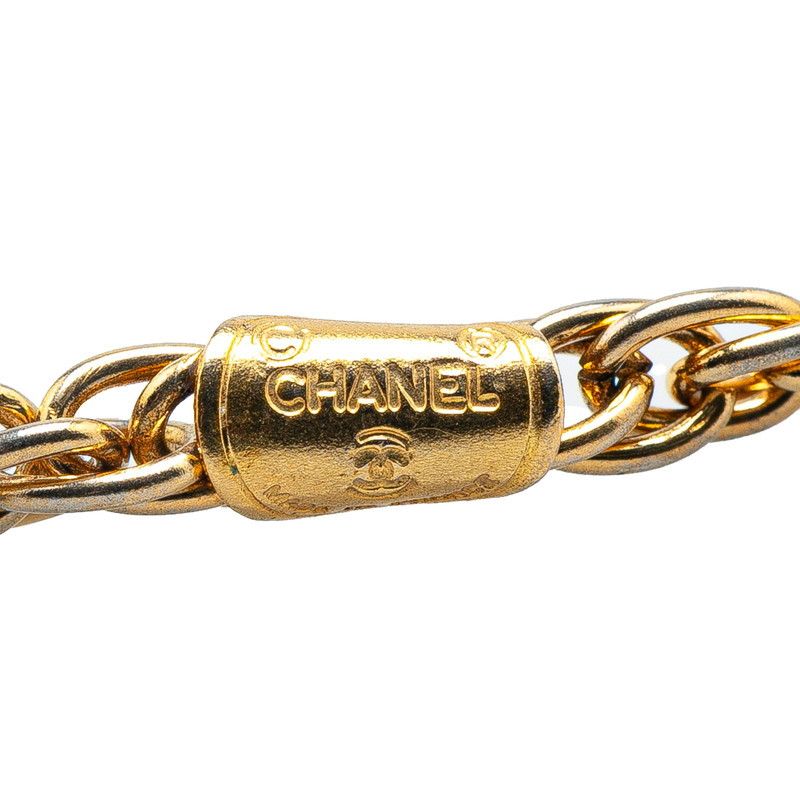 Chanel Chanel Chanel Coco Mark Rhinestone Necklace Metal Necklace Size ONE SIZE - 2 Thumbnail