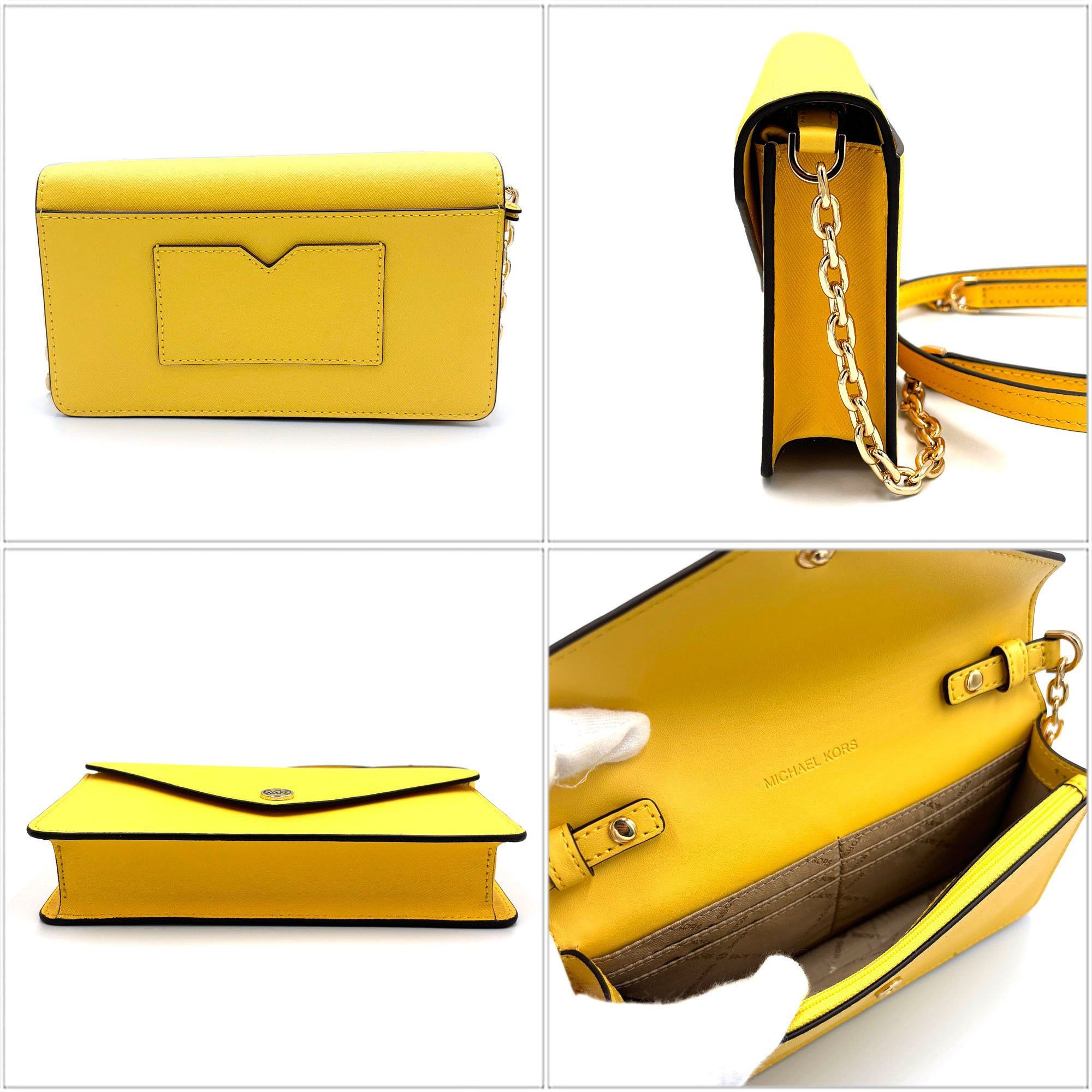 Michael Kors MICHAEL KORS Jet Set Travel Shoulder Wallet 35S3GTVC5L Daffodil Leather Crossbody Pochette Long Size ONE SIZE - 3 Thumbnail