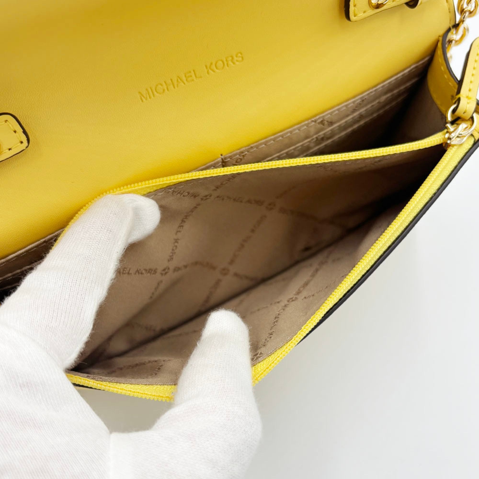 Michael Kors MICHAEL KORS Jet Set Travel Shoulder Wallet 35S3GTVC5L Daffodil Leather Crossbody Pochette Long Size ONE SIZE - 6 Thumbnail