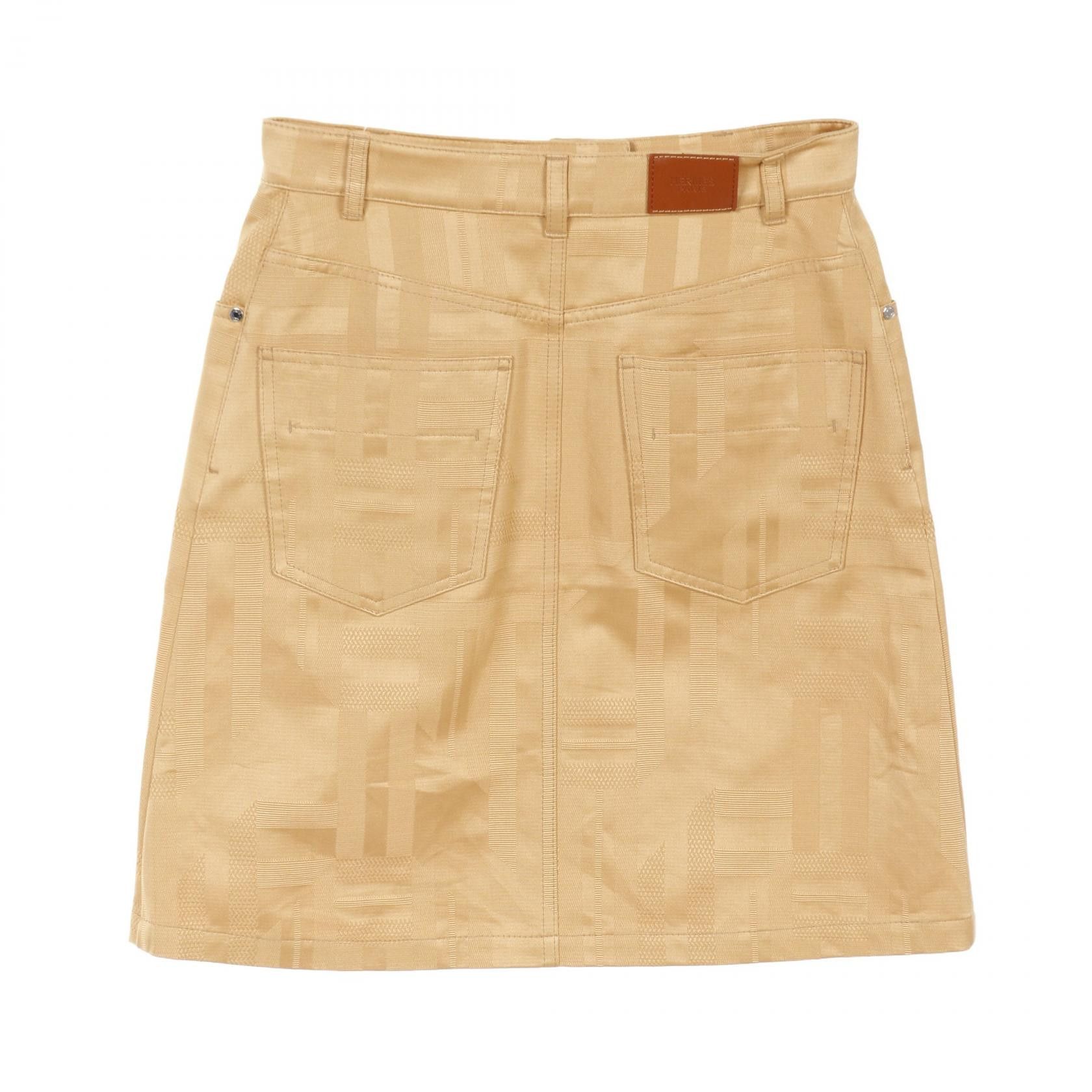 Hermes Hermes Hermes Sellier Button Cotton Skirt Cotton Skirts Size ONE SIZE - 2 Thumbnail