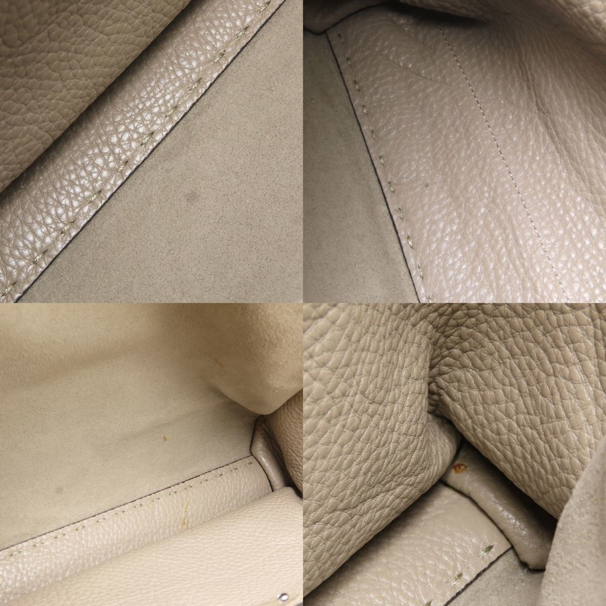 Fendi FENDI Peekaboo 8BN290 Handbag Selleria Leather Greige 352378 Size ONE SIZE - 9 Thumbnail